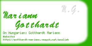 mariann gotthardt business card